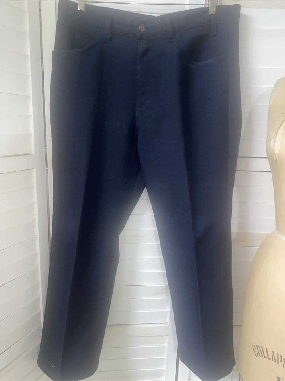 Vintage 90s Levis Jeans Men’s 36x29 Blue Retro Western Batwing Polyester Pants